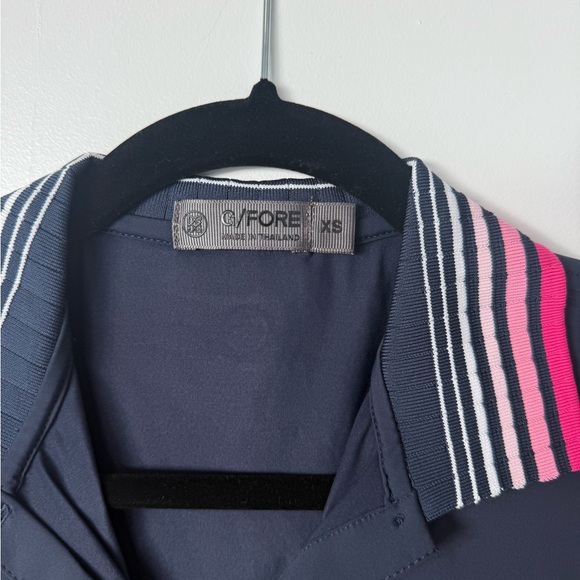 G/FORE Navy and Pink Trim Polo Shirt-XS NWOT - Picture 8 of 8